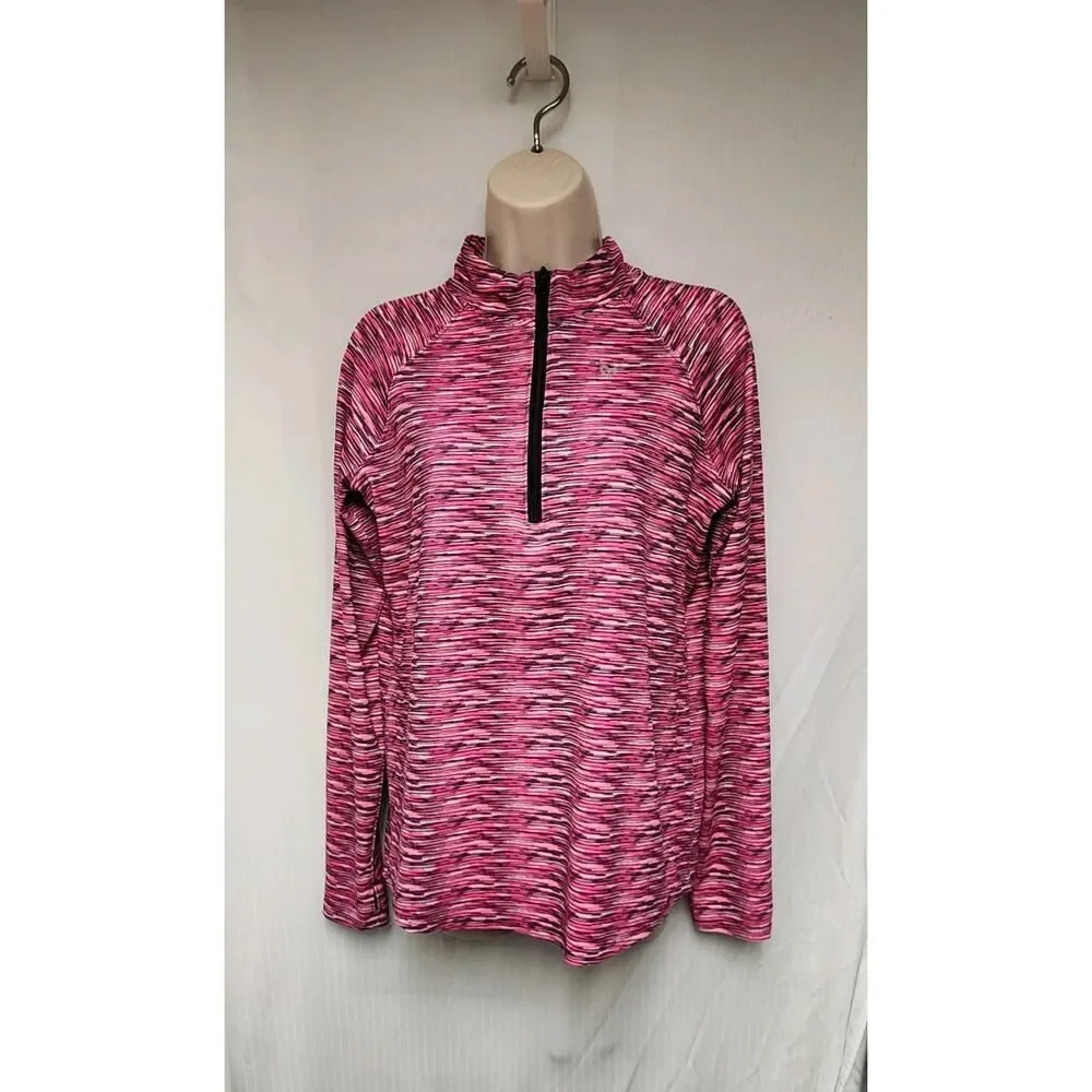 Justice Girls Sweatshirt Pink/Black 18 Pullover Long Sleeves